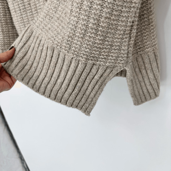 Madewell Womens M Turtleneck Tunic Sweater Wool Alpaca Boxy Neutral Minimalist - Picture 8 of 10